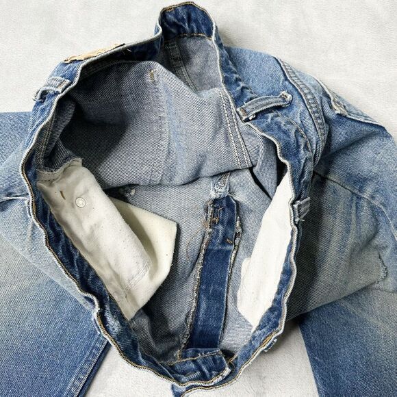 Levis Orange Tab 505 Jeans Mens 40x32 20505 USA Distressed 80s Measures 38x29 - Picture 7 of 15